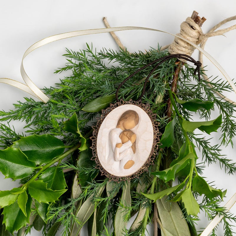 Willow Tree Heart of Gold Metal-Edged Ornament, Sculpted Hand-Painted Bas Relief - Image 4